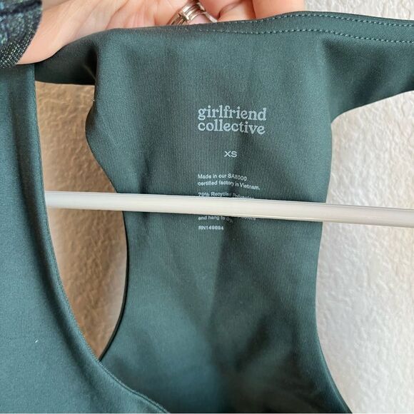Girlfriend Collective Crop Tank Forest Green - Picture 2 of 3